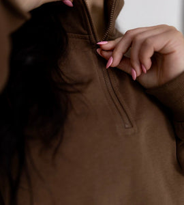 Everyday Comfort Half -Zip College Brown
